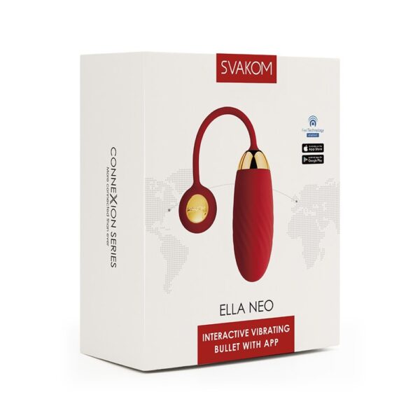 Svakom Ella Neo Red Interactive Vibrating Bullet - XToys UK