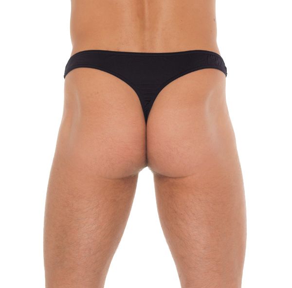 Mens Black GString With A Net Pouch - XToys UK