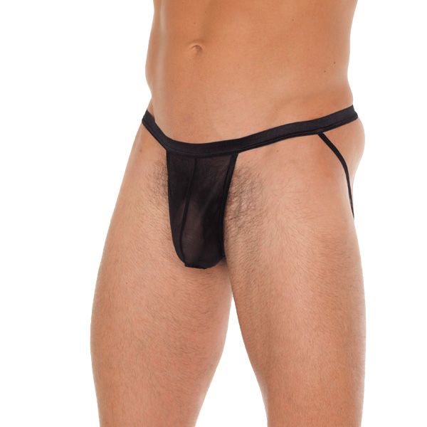 Mens Black Pouch With Jockstraps - XToys UK