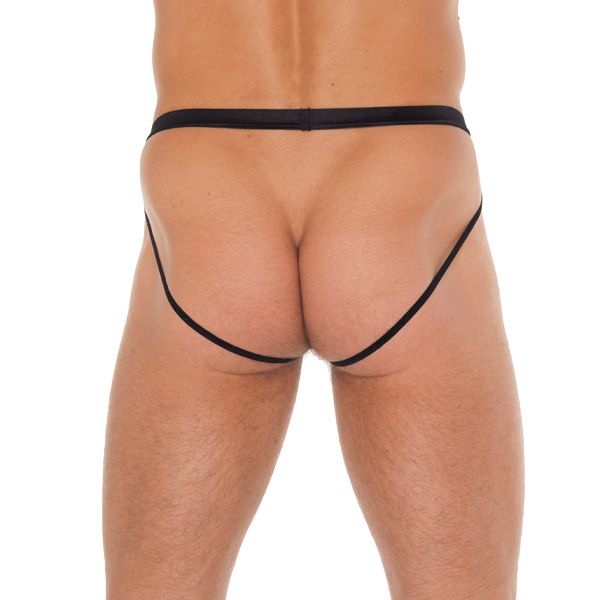 Mens Black Pouch With Jockstraps - XToys UK