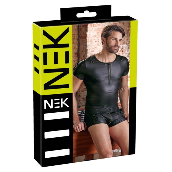 NEK Matte Black Straight Cut Shirt - XToys UK