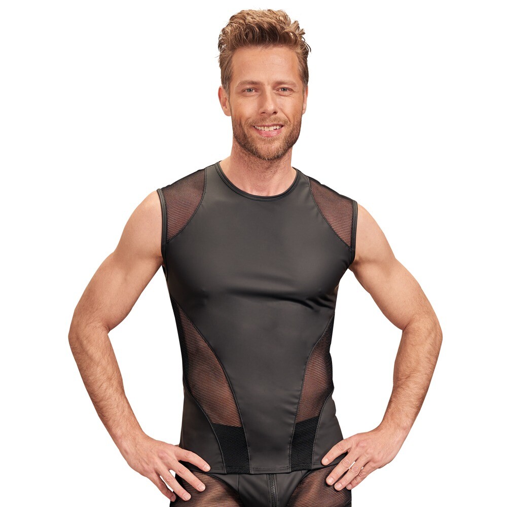 NEK Matte Look Sleeveless Shirt Black - XToys UK