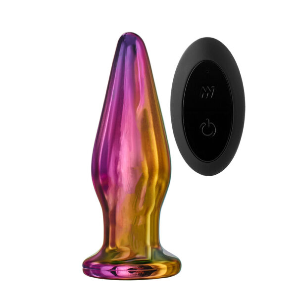 Glamour Glass Remote Control Tapered Butt Plug - XToys UK