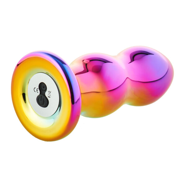 Glamour Glass Remote Control Curved Butt Plug - XToys UK