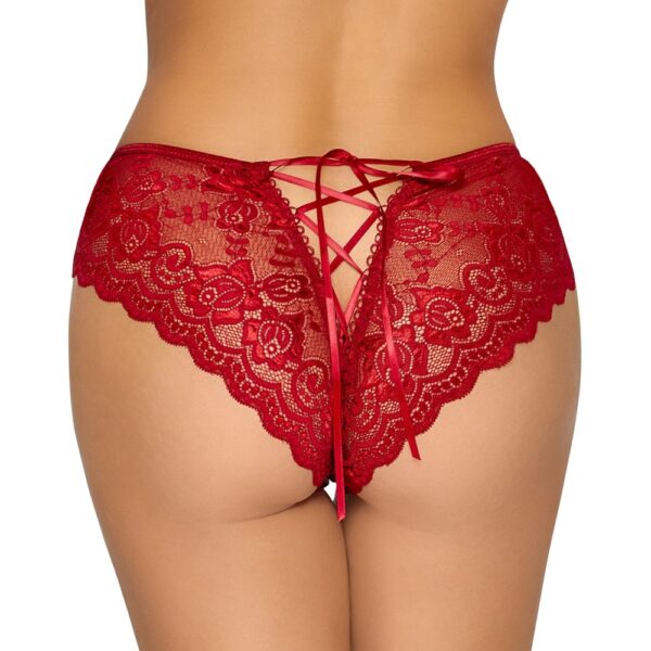 Cottelli Crotchless Panty Red - XToys UK