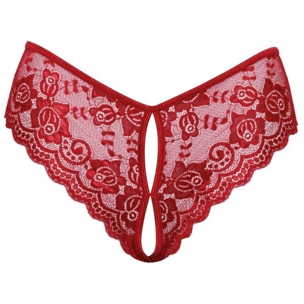 Cottelli Crotchless Panty Red - XToys UK