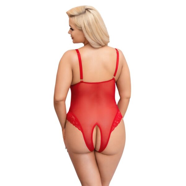 Cottelli Curves Crotchless Body Red - XToys UK