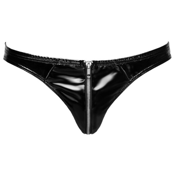 Black Level Vinyl Briefs With Zip Black - XToys UK