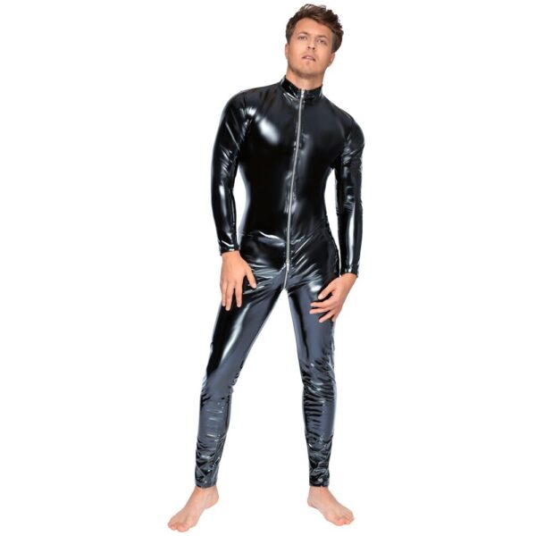 Black Level Vinyl Jumpsuit With Zip Black - XToys UK