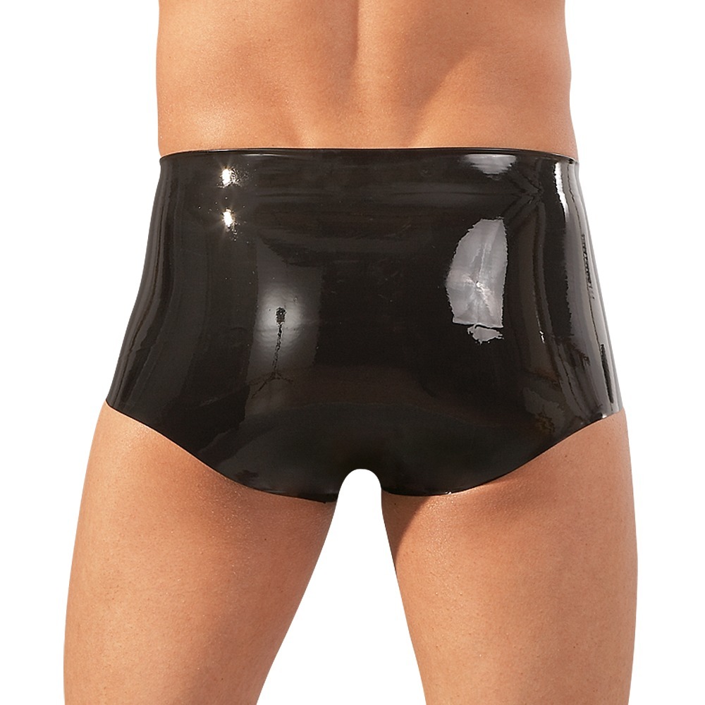 LateX Boxers With Penis Sleeve Black - XToys UK