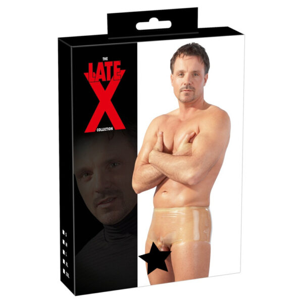 LateX Boxers With Penis Sleeve Clear - XToys UK