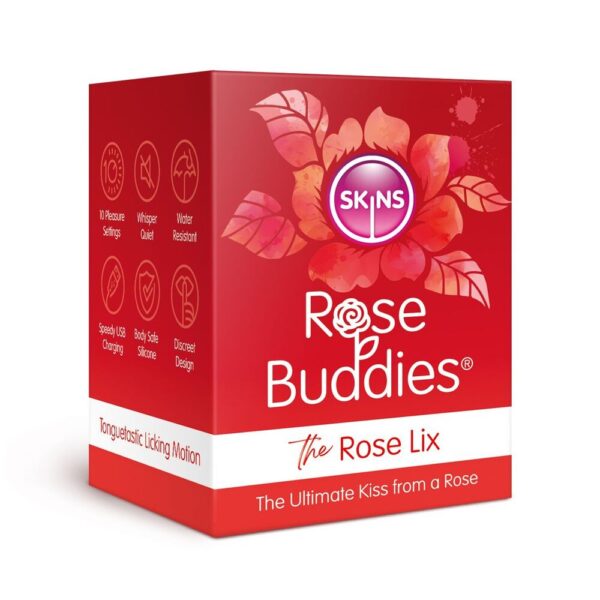 Skins Rose Buddies The Rose Flix Clitoral Massager Red - XToys UK