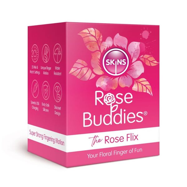 Skins Rose Buddies The Rose Flix Clitoral Massager Pink - XToys UK