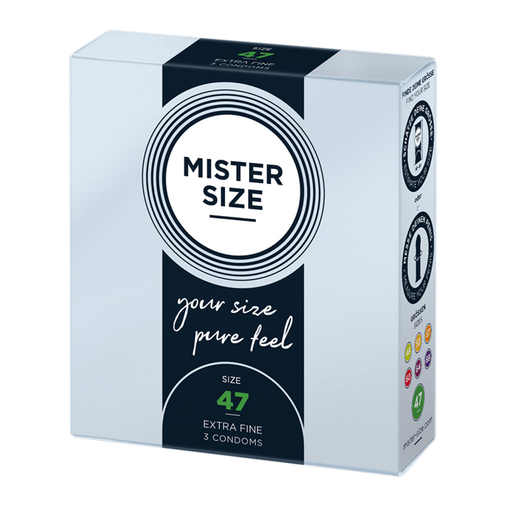 Mister Size 47mm Your Size Pure Feel Condoms 3 Pack - XToys UK