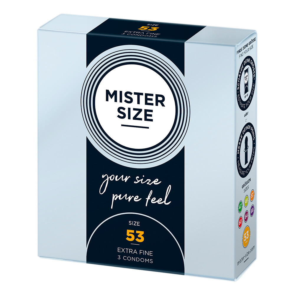 Mister Size 53mm Your Size Pure Feel Condoms 3 Pack - XToys UK