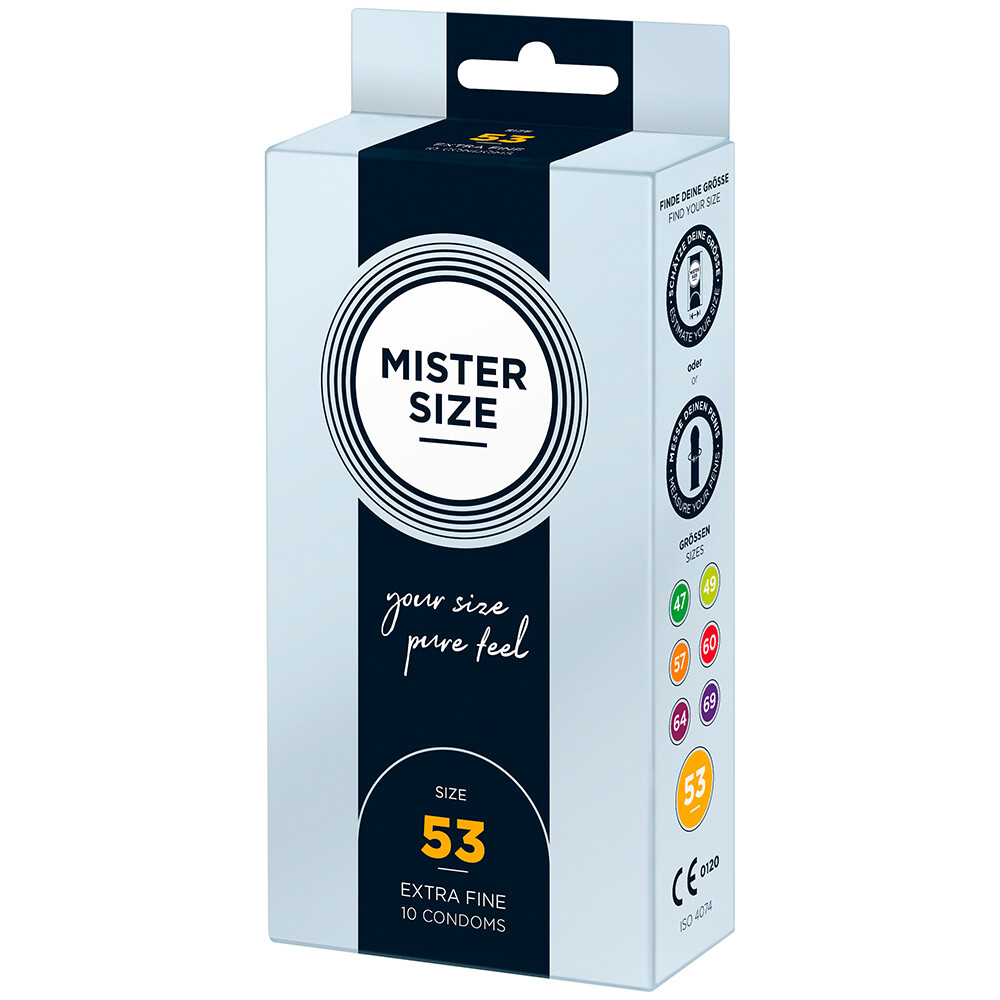 Mister Size 53mm Your Size Pure Feel Condoms 10 Pack - XToys UK