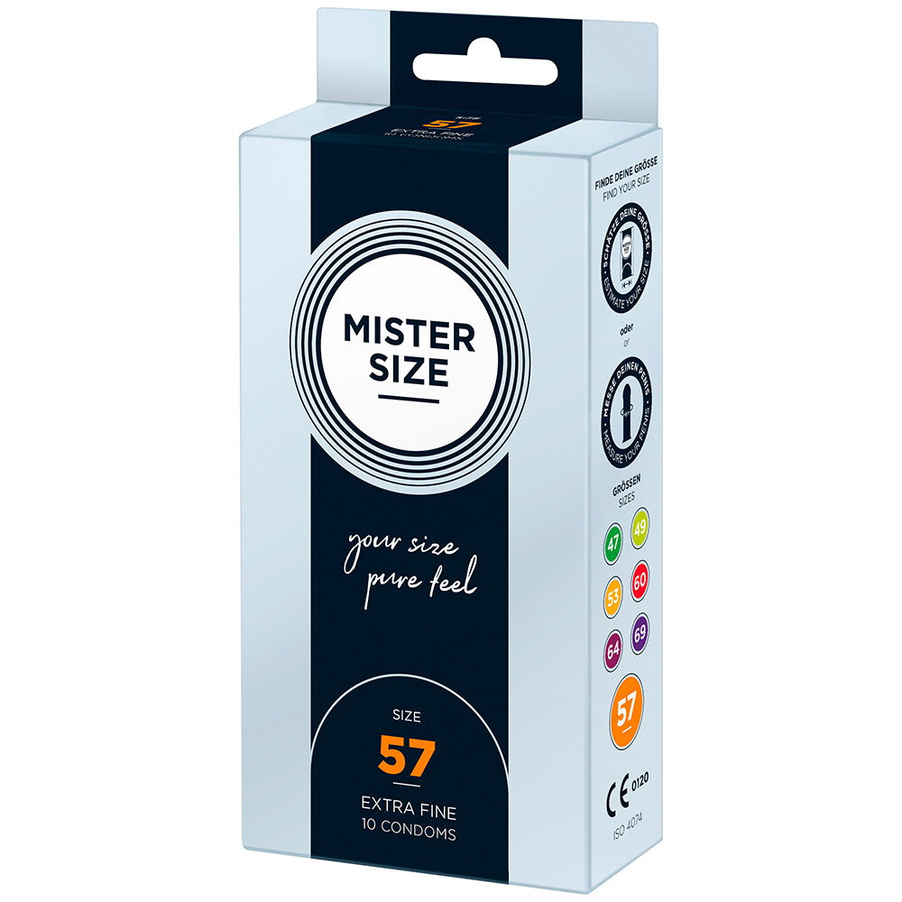 Mister Size 57mm Your Size Pure Feel Condoms 10 Pack - XToys UK