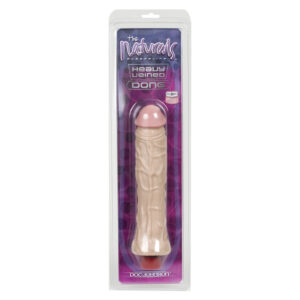 The Naturals Heavy Veined 8 Inch Vibrating Dong Thin - XToys UK