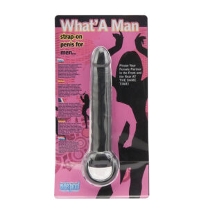 What A Man Black Strap On Double Penetrator - XToys UK