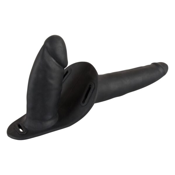 Black Double Dildo Strap On - XToys UK