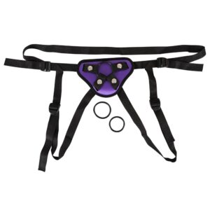 Purple And Black Universal Harness Strap On - XToys UK