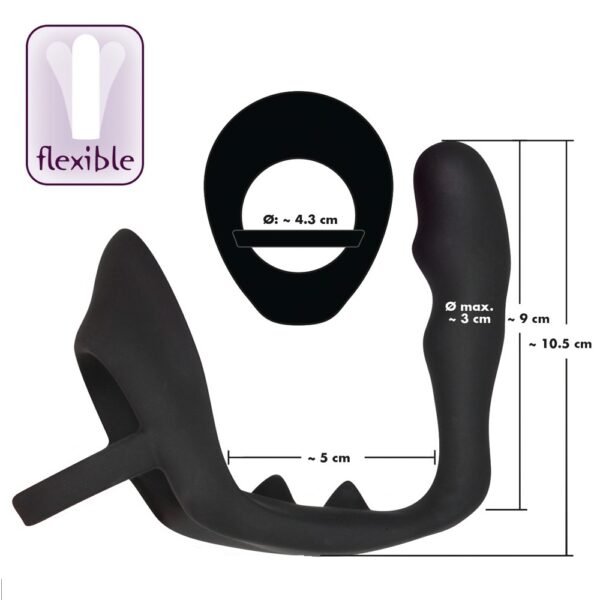 Black Velvets Cock Ring And Anal Plug - XToys UK