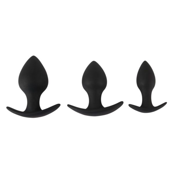 Black Velvet Silicone Three Piece Anal Training Set - XToys UK