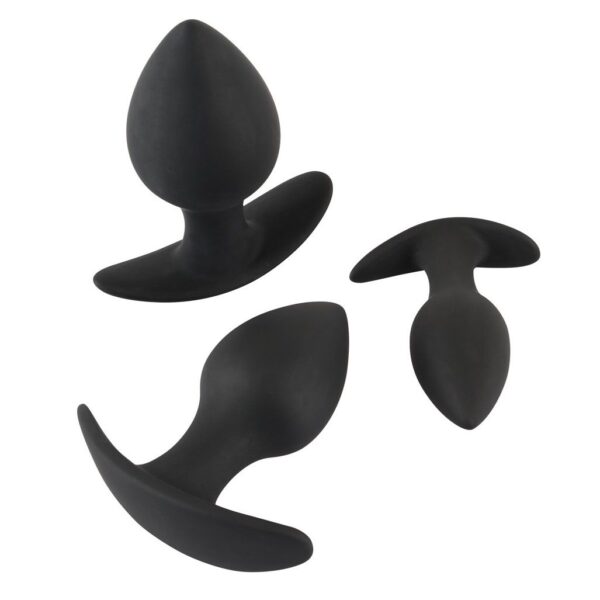 Black Velvet Silicone Three Piece Anal Training Set - XToys UK