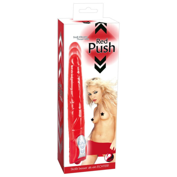 Red Push Standard Vibrator - XToys UK