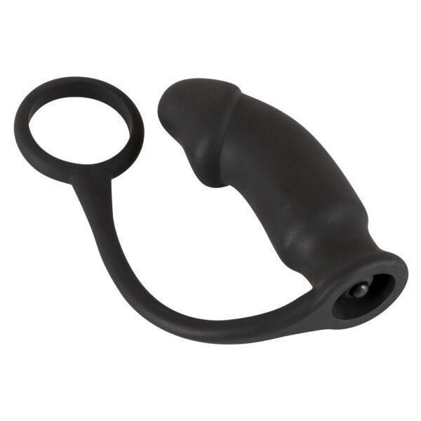 Black Velvets Vibrating Anal Plug And Cock Ring - XToys UK