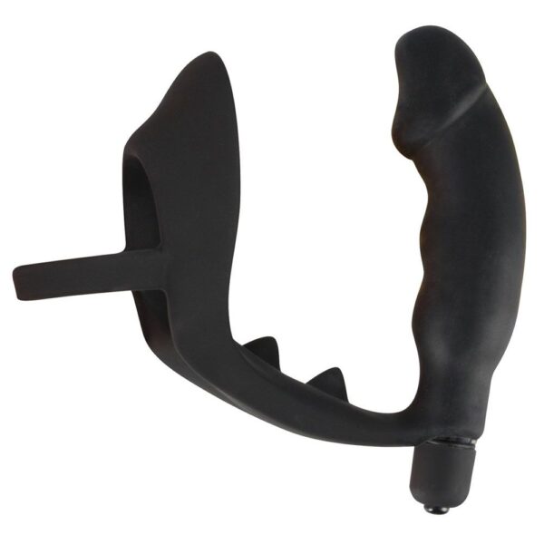 Black Velvets Cock Ring And Vibrating Anal Plug - XToys UK