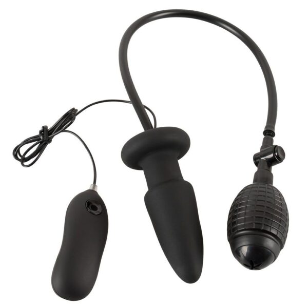 Inflatable And Vibrating Silicone Butt Plug - XToys UK