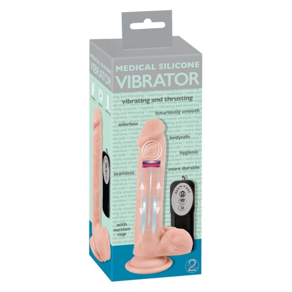 Medical Silicone Thrusting Vibrator - XToys UK