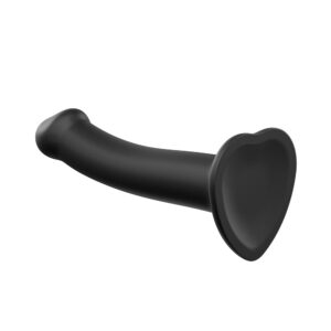 Strap On Me Silicone Dual Density Bendable Dildo Medium Black - XToys UK