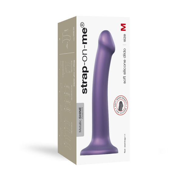 Strap On Me Mono Density Metalic Shine Dildo Medium Purple - XToys UK