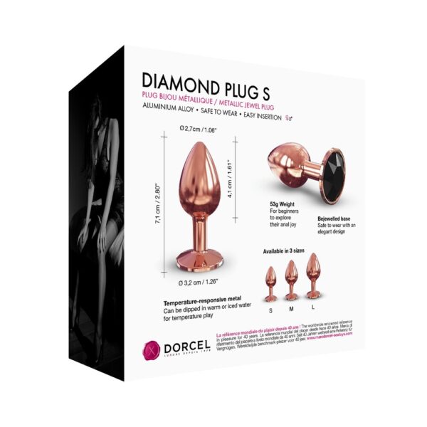 Dorcel Diamond Butt Plug Rose Gold Small - XToys UK