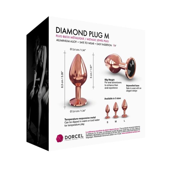 Dorcel Diamond Butt Plug Rose Gold Medium - XToys UK