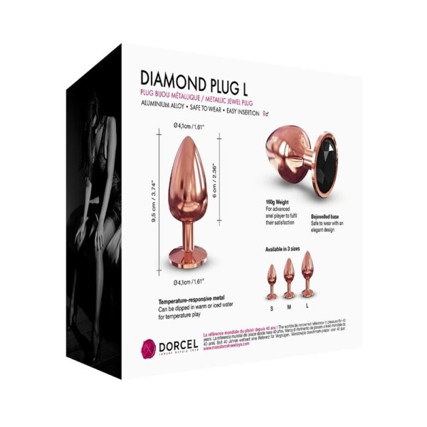 Dorcel Diamond Butt Plug Rose Gold Large - XToys UK