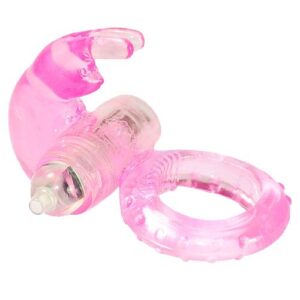 Pink Jelly Vibrating Rabbit Cock Ring - XToys UK