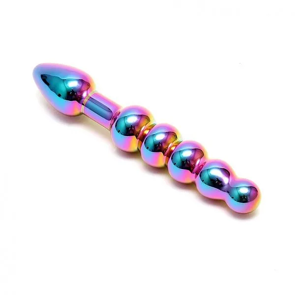 Sensual Multi Coloured Glass Laila Anal Probe - XToys UK