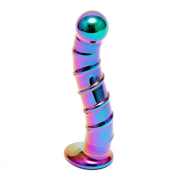 Sensual Multi Coloured Glass Nikita Dildo - XToys UK