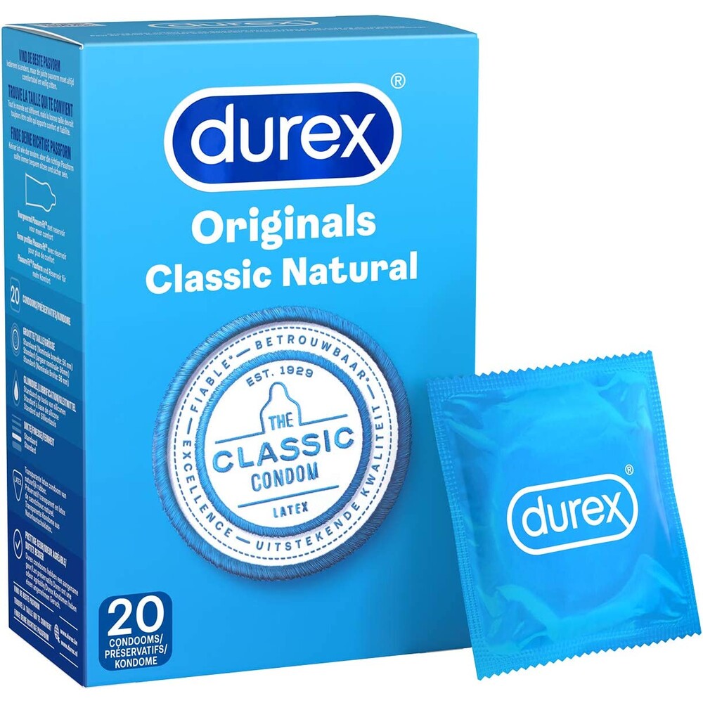 Durex Originals Classic Natural Condoms 20 Pack - XToys UK