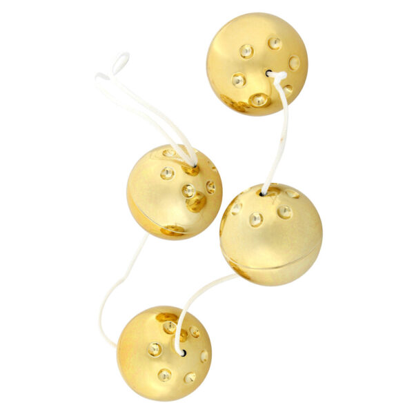 4 Gold Vibro Balls - XToys UK