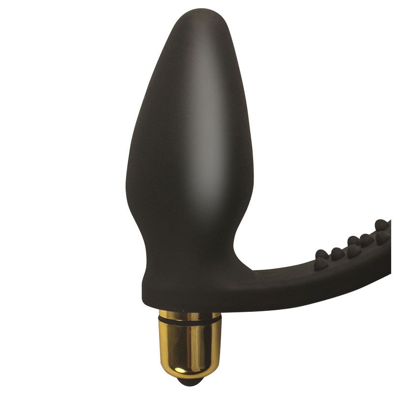 Rocks Off 7 Speed ROZen Cock Ring And Anal Plug Black - XToys UK