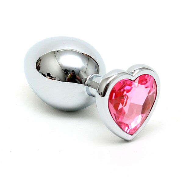 Small Butt Plug With Heart Shaped Crystal - XToys UK