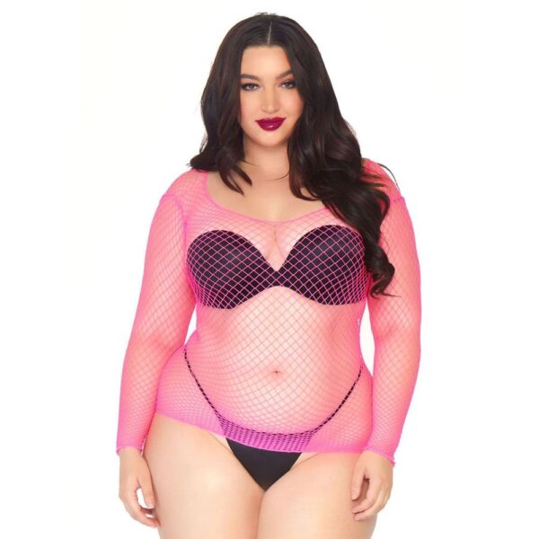 Leg Avenue Net Long Sleeved Shirt Plus Size UK 14 to 18 - XToys UK