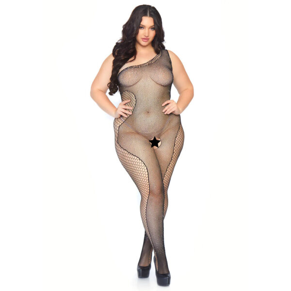 Leg Avenue Crystalized Bodystocking Plus Size UK 14 to 18 - XToys UK