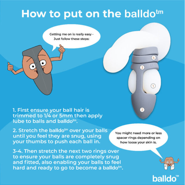 Balldo The Worlds First Ball Dildo Steel Grey - XToys UK