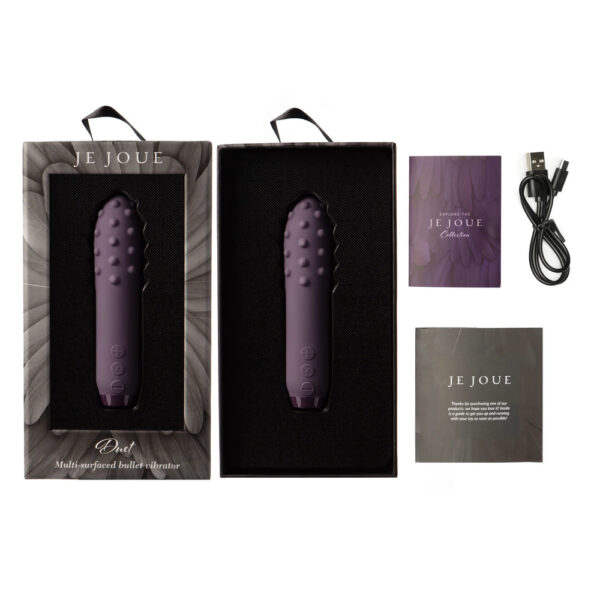 Je Joue Duet Multi Surfaced Bullet Vibrator Purple - XToys UK