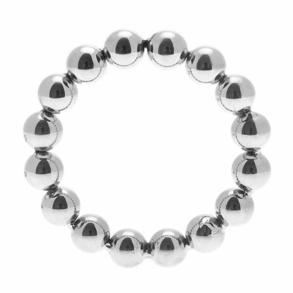 Master Series Meridian Stainless Steel Beaded Cock Ring ML - XToys UK